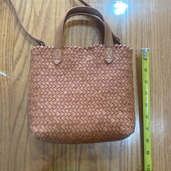 Madewell Small Transport Bag Woven Burnished Caramel Leather - Picture 7 of 8